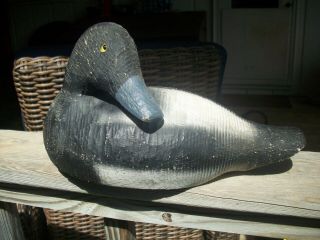 Vintage Antique Wood Duck Decoy,  Made In Paseagoula Miss.  Old Solid.