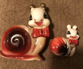 Snails (pair) Vintage Porcelain