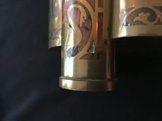 Large Antique Erhard & Sohne Inlaid Brass Burl Wood Reliquary Casket Jewelry Box 8