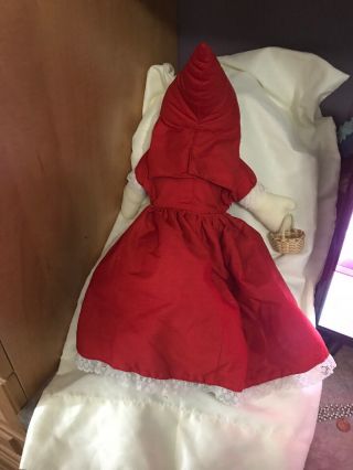 Vintage Little Red Riding Hood Grandma Wolf Topsy Turvy 3 in 1 Doll 18”rag doll 3