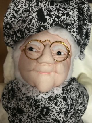 Vintage Little Red Riding Hood Grandma Wolf Topsy Turvy 3 in 1 Doll 18”rag doll 5