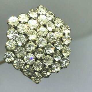 Antique Hat Pin Sparkling Rhinestone Six - Sided Long Lovely.  Collectible.