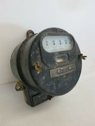 Antique Westinghouse Single Phase Watt Hour Meter Type Oa 3 Wire