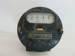 Antique Westinghouse Single Phase Watt Hour Meter Type OA 3 Wire 3