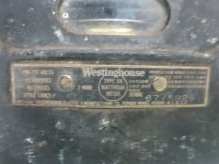 Antique Westinghouse Single Phase Watt Hour Meter Type OA 3 Wire 4