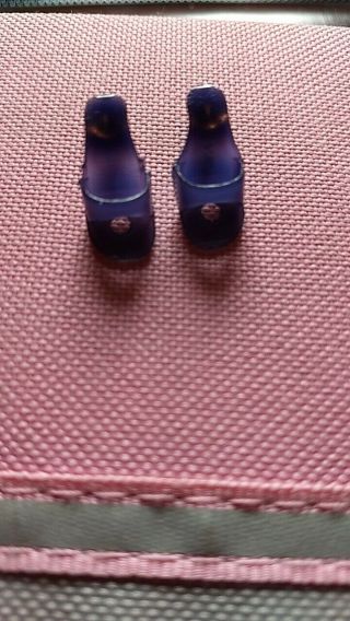 Vintage Barbie Shoes - 1 Shoe Made - Navy Mule with Hole - 1959 - VHTF EXC. 4