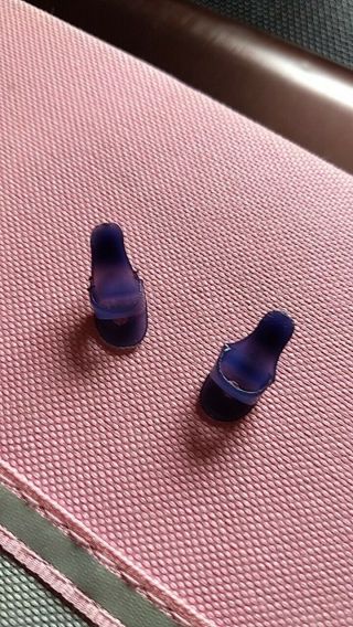 Vintage Barbie Shoes - 1 Shoe Made - Navy Mule with Hole - 1959 - VHTF EXC. 5