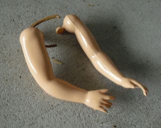 Vintage 1960s Plastic Girl Doll Arms 3 7/8 " Long