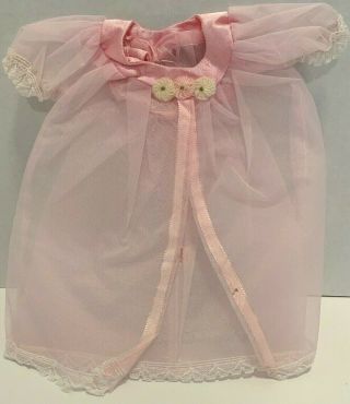 Vintage C1 Doll Dress Pink Robe Sheer 7 "