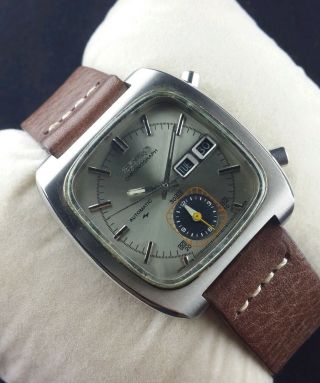 Seiko Monaco Chronograph 7016 - 5011 Automatic Men Japan Wrist Watch Rare