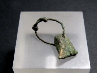 Very Rare Celtic Votive Earring Amulet Pendant,  Primitive Vessel,