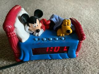 Westclox 36400 Vintage Mickey Mouse Pluto Alarm Clock Ships