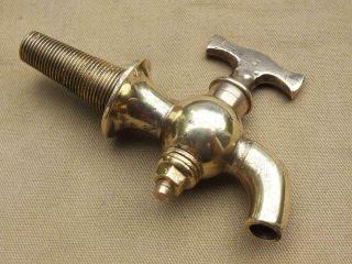 ANTIQUE BRASS BARREL TAP DRAIN TAP BY HICKMAN 2