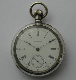 Antique Waltham Royal,  17 Jewel,  Pocket Watch English Sterling Silver Case