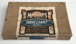 Antique Southgate Marions 4x5 Glass Dry Plate Brilliant London Film Box