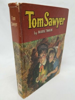 Vintage 1955 Book Tom Sawyer Mark Twain Whitman Classics Antique Book