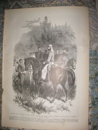 Antique 11th Indiana Volunteers Zouaves Missouri Island No 10 Civil War Print Nr