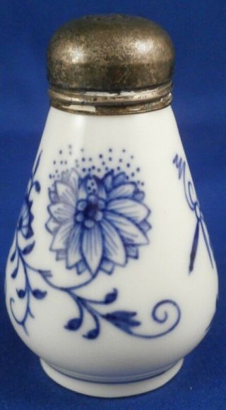 Antique Meissen Porcelain Blue Onion Salt Shaker Porzellan Salzstreuer Streuer 2