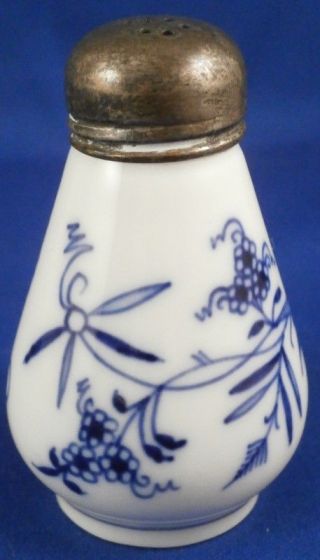 Antique Meissen Porcelain Blue Onion Salt Shaker Porzellan Salzstreuer Streuer 3