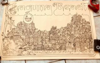 Vintage Laguna Beach Poster - 1979 Signed By Artist - Last One