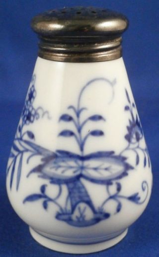Antique Meissen Porcelain Blue Onion Pepper Shaker Porzellan Salzstreuer Streuer