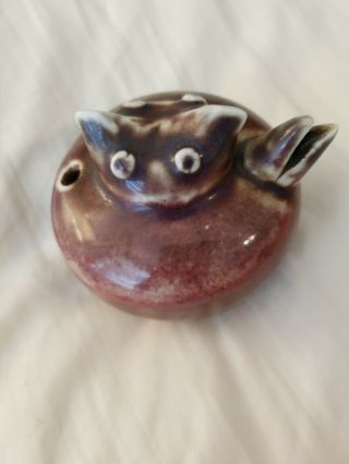 Chinese 19th Century Bird Form Maroon Flambe Water Dropper