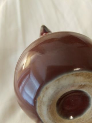 CHINESE 19TH CENTURY BIRD FORM MAROON FLAMBE WATER DROPPER 6