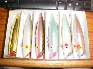 Tomic Made In Canada Box Of Six Mixed 5 " Unused?? Salmon Fishing Plugs/lures 26