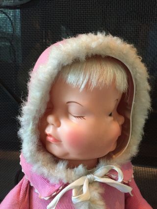 VINTAGE 1968 IDEAL TOY CORP LITTLE LOST BABY 3 - FACED DOLL,  417 - E 5