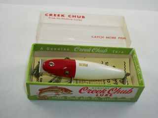 Vintage Unknown Creek Chub Baby Pikie W/box & Papers
