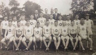 Antique Ohio State University 1919 Track Field Team Photo Signed Haskell