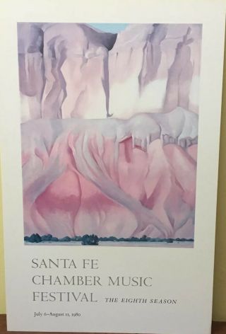 Santa Fe Chamber Music Festival The Eighth Season 1980 Poster - Georgia O’keefe