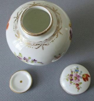 Antique DRESDEN Porcelain 5Pc Dresser Set TRAY Ring Dish GINGER JAR Box KLEMM 5