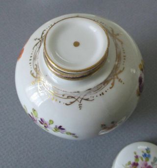 Antique DRESDEN Porcelain 5Pc Dresser Set TRAY Ring Dish GINGER JAR Box KLEMM 6