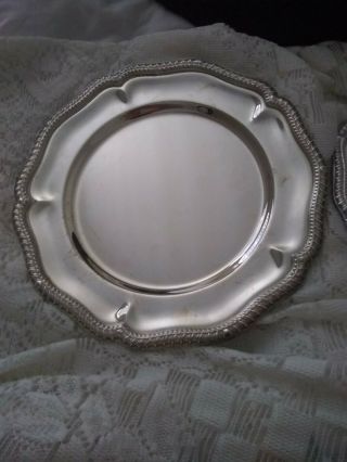 Birmingham Silver Co With Crown Mark Silver Plated Over Copper Dinner Plates
