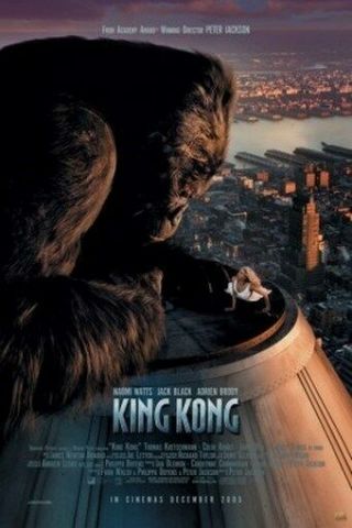 King Kong Movie Poster Top Of Building Rare 24x36