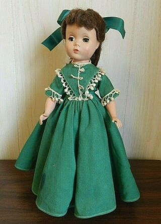 Madame Alexander Vintage 1949 Little Women 14 " Maggie Face Jo Hard Plastic Doll