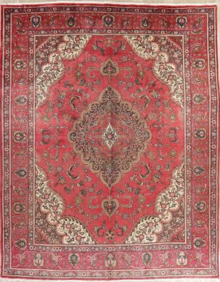 Palace Size Persian Wool Area Rug Vintage Hand - Knotted Floral Oriental 10x13 Red