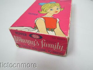 VINTAGE IDEAL TAMMY FAMILY SISTER PEPPER DOLL W/ BOX & CLOTHES 9400 3