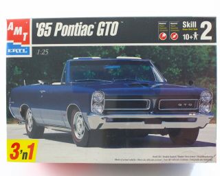 1965 ’65 Pontiac Gto Amt 1:25 Scale Model Kit Factory 8201