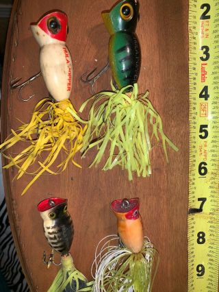 Old Fishing Lures Hula Popper,  Fred Arbogast Bass Vintage Tackle Box Find 4