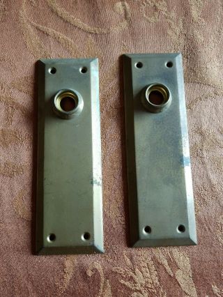 Vintage Brass Door Plates 7 1/8 " X 2 5/16 " Restoration Hardware