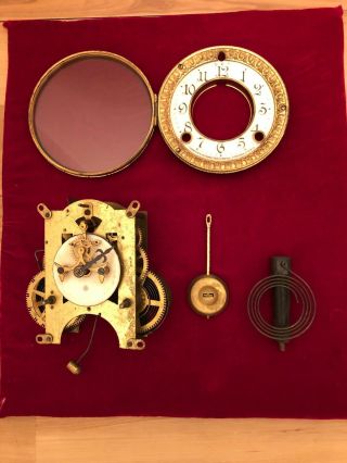 Antique 1800 Ansonia Boston Extra Mantle Shelf Movement Dial Clock Parts