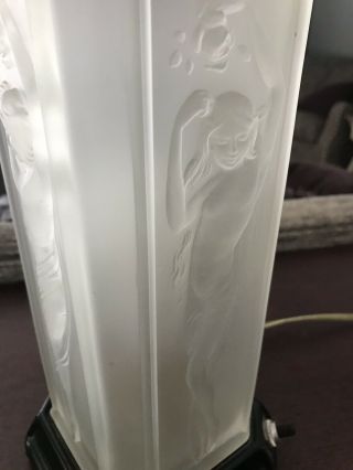 Antique Frosted Glass Naked Lady Lamp Art Deco 1930s Electric Stunning (23) 2