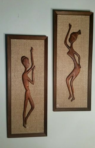 Mid Century Retro Tiki Pictures Wall Art 1960s Dancers