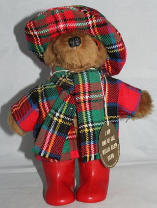 Vintage Wellie Bear Gang 12 " Teddy Wee Wilbur Handmade By Laura Grant Scotland