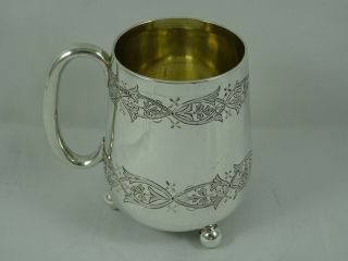 Stunning Victorian Silver Christening Mug,  1880,  129gm