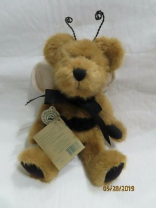 Boyds Bears Clover L Buzzoff 91772 11 " Plush Bumble Bee Bear 20th Anniversary