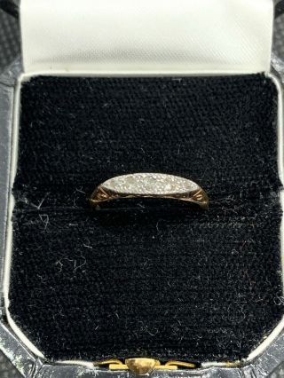 Antique Art Deco 1920’s Multi Diamond Platinum & 18ct Gold Ring