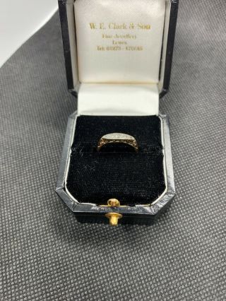 Antique Art Deco 1920’s Multi Diamond Platinum & 18ct Gold Ring 2